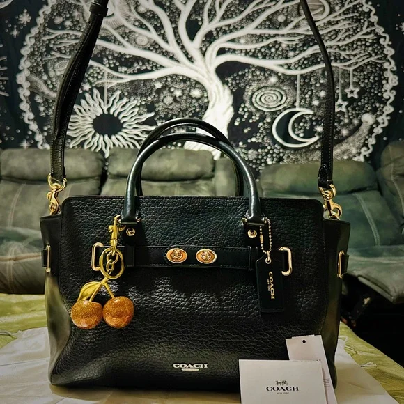 Coach Y2K soho black Leather Carryall crossbody bag Pebbled Leather Satchel - Picture 11 of 17